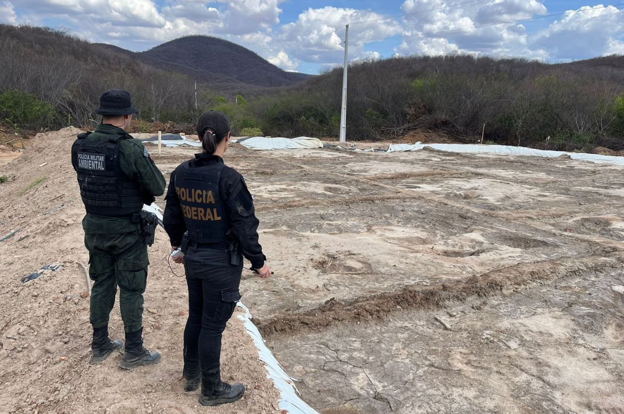 Polícia Federal, SUDEMA e Polícia Militar encerram ações contra garimpos irregulares em Princesa Isabel