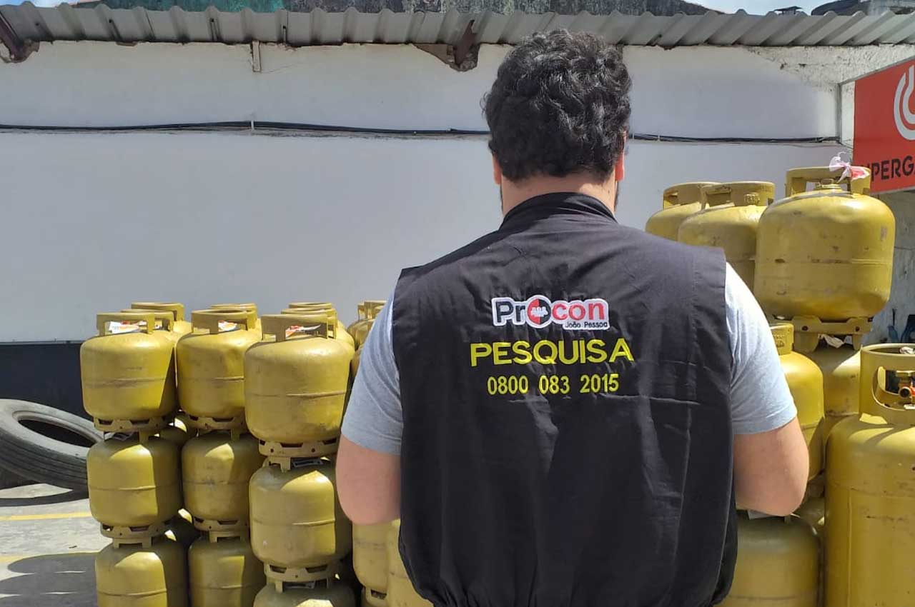 Pesquisa do Procon de João Pessoa encontra preço do gás de cozinha oscilando entre R$ 79,99 e R$ 110,00